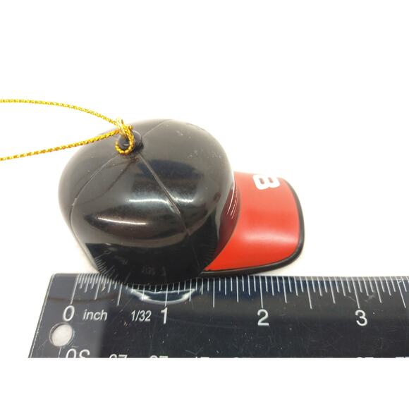 Dale Earnhardt Jr #8 Christmas Ornament Plastic Baseball Hat Miniature Red Black - Picture 6 of 16